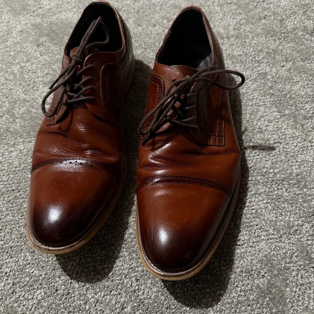 Stacy Adams men’s brown leather dress shoes in size 12 professor‎ businessman
